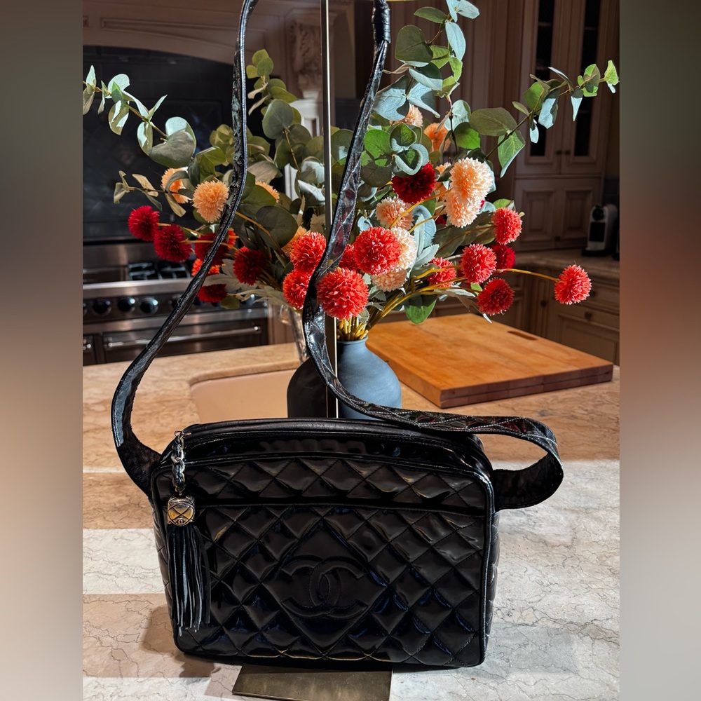 Vintage Chanel Patent CC Crossbody- Authenticity Card/COA